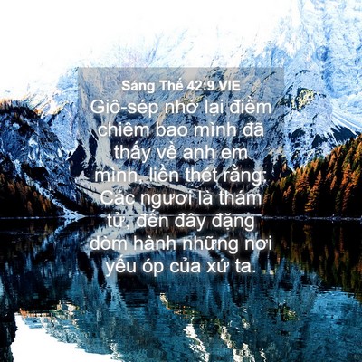 Picture 04 - Sáng Thế 42:9 VIE - Giô-sép nhớ lại điềm chiêm bao mình - Bible Verse Picture
