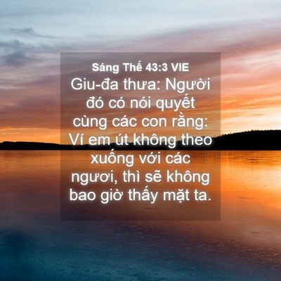 Picture 04 - Sáng Thế 43:3 VIE - Giu-đa thưa: Người đó có nói quyết - Bible Verse Picture