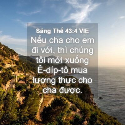 Picture 04 - Sáng Thế 43:4 VIE - Nếu cha cho em đi với, thì chúng tôi - Bible Verse Picture