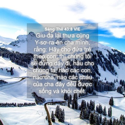 Picture 04 - Sáng Thế 43:8 VIE - Giu-đa lại thưa cùng Y-sơ-ra-ên cha mình, - Bible Verse Picture