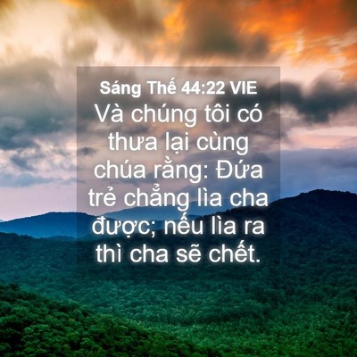 Picture 04 - Sáng Thế 44:22 VIE - Và chúng tôi có thưa lại cùng chúa - Bible Verse Picture
