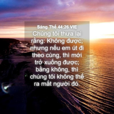 Picture 04 - Sáng Thế 44:26 VIE - Chúng tôi thưa lại rằng: Không được; - Bible Verse Picture