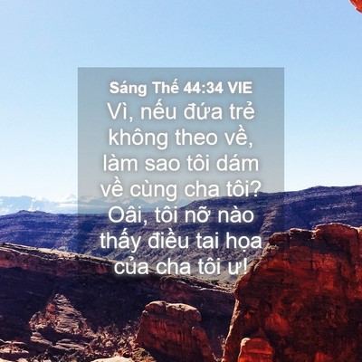 Picture 04 - Sáng Thế 44:34 VIE - Vì, nếu đứa trẻ không theo về, làm - Bible Verse Picture