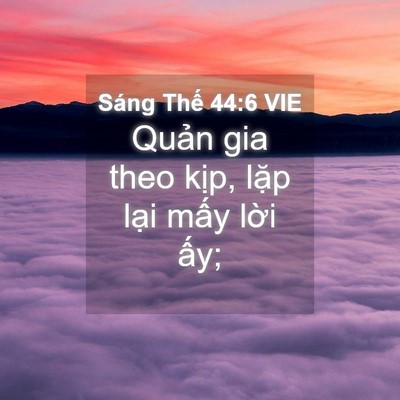 Picture 04 - Sáng Thế 44:6 VIE - Quản gia theo kịp, lặp lại mấy lời - Bible Verse Picture