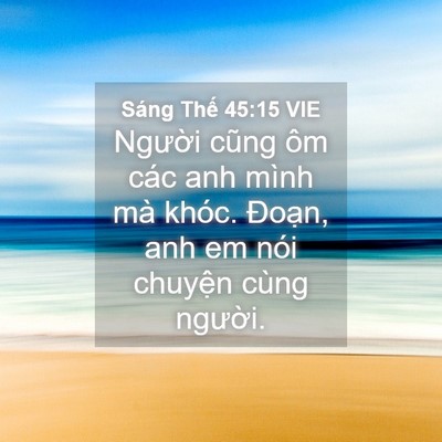 Picture 04 - Sáng Thế 45:15 VIE - Người cũng ôm các anh mình mà khóc. - Bible Verse Picture