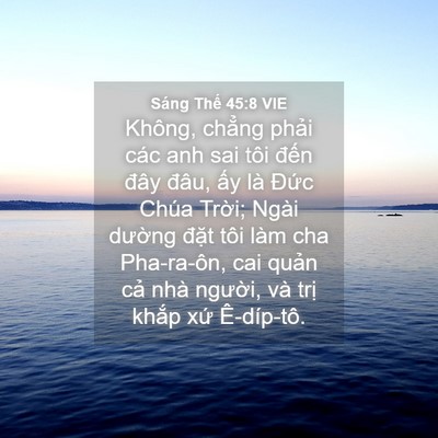 Picture 04 - Sáng Thế 45:8 VIE - Không, chẳng phải các anh sai tôi đến - Bible Verse Picture