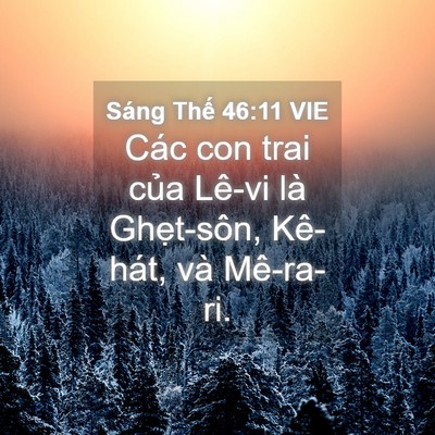 Picture 04 - Sáng Thế 46:11 VIE - Các con trai của Lê-vi là Ghẹt-sôn, - Bible Verse Picture