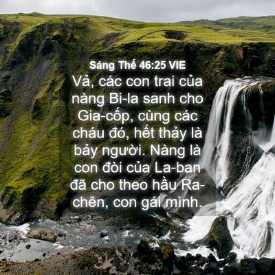 Picture 04 - Sáng Thế 46:25 VIE - Vả, các con trai của nàng Bi-la sanh cho - Bible Verse Picture