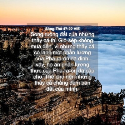Picture 04 - Sáng Thế 47:22 VIE - Song ruộng đất của những thầy cả - Bible Verse Picture