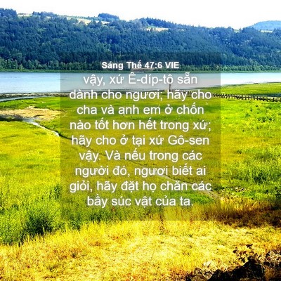 Picture 04 - Sáng Thế 47:6 VIE - vậy, xứ Ê-díp-tô sẵn dành cho ngươi; - Bible Verse Picture