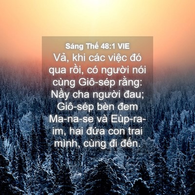 Picture 04 - Sáng Thế 48:1 VIE - Vả, khi các việc đó qua rồi, có - Bible Verse Picture