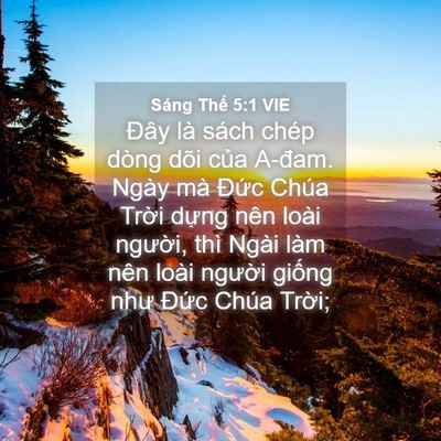 Picture 04 - Sáng Thế 5:1 VIE - Đây là sách chép dòng dõi của A-đam. - Bible Verse Picture