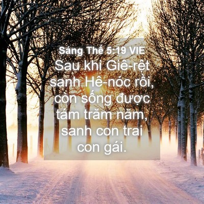 Picture 04 - Sáng Thế 5:19 VIE - Sau khi Giê-rệt sanh Hê-nóc rồi, còn - Bible Verse Picture
