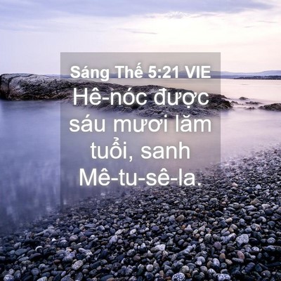 Picture 04 - Sáng Thế 5:21 VIE - Hê-nóc được sáu mươi lăm tuổi, sanh - Bible Verse Picture