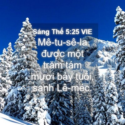 Picture 04 - Sáng Thế 5:25 VIE - Mê-tu-sê-la được một trăm tám mươi - Bible Verse Picture
