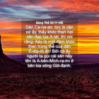 Picture 04 - Sáng Thế 50:11 VIE - Dân Ca-na-an, tức là dân xứ ấy, thấy - Bible Verse Picture