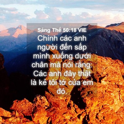 Picture 04 - Sáng Thế 50:18 VIE - Chính các anh người đến sấp mình - Bible Verse Picture