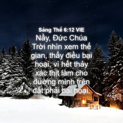 Picture 04 - Sáng Thế 6:12 VIE - Nầy, Đức Chúa Trời nhìn xem thế gian, - Bible Verse Picture