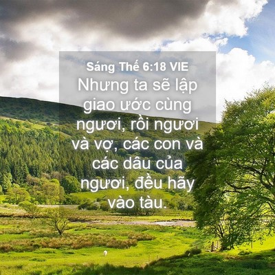 Picture 04 - Sáng Thế 6:18 VIE - Nhưng ta sẽ lập giao ước cùng ngươi, - Bible Verse Picture