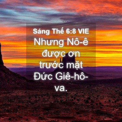 Picture 04 - Sáng Thế 6:8 VIE - Nhưng Nô-ê được ơn trước mặt Đức - Bible Verse Picture