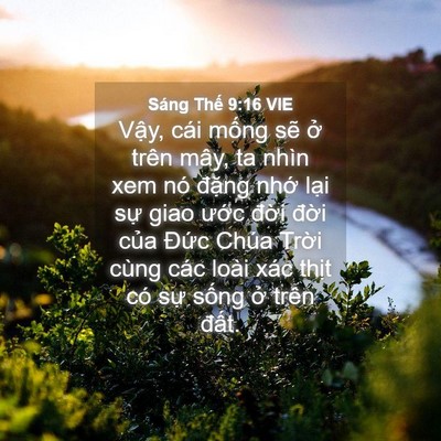 Picture 04 - Sáng Thế 9:16 VIE - Vậy, cái mống sẽ ở trên mây, ta nhìn - Bible Verse Picture