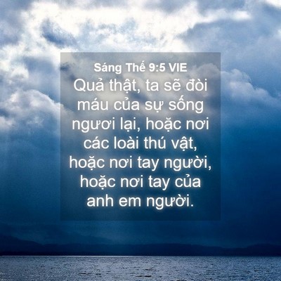 Picture 04 - Sáng Thế 9:5 VIE - Quả thật, ta sẽ đòi máu của sự - Bible Verse Picture