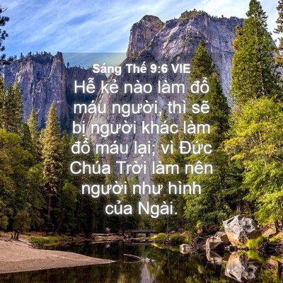 Picture 04 - Sáng Thế 9:6 VIE - Hễ kẻ nào làm đổ máu người, thì - Bible Verse Picture