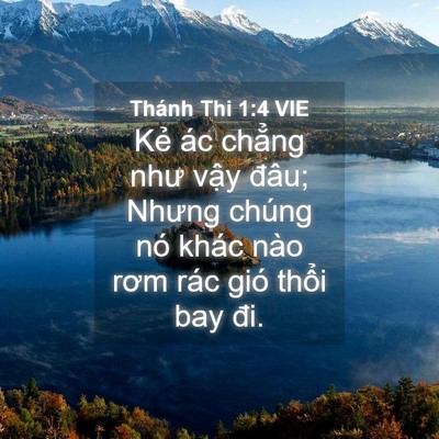 Picture 04 - Thánh Thi 1:4 VIE - Kẻ ác chẳng như vậy đâu; Nhưng chúng - Bible Verse Picture