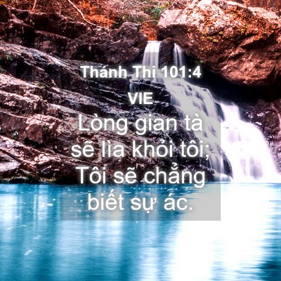 Picture 04 - Thánh Thi 101:4 VIE - Lòng gian tà sẽ lìa khỏi tôi; Tôi sẽ - Bible Verse Picture