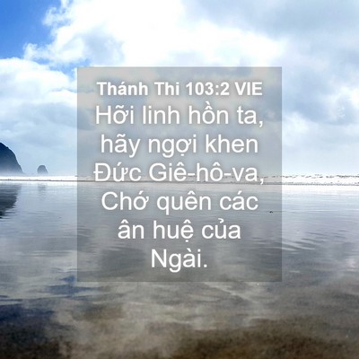 Picture 04 - Thánh Thi 103:2 VIE - Hỡi linh hồn ta, hãy ngợi khen Đức - Bible Verse Picture