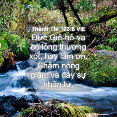 Picture 04 - Thánh Thi 103:8 VIE - Đức Giê-hô-va có lòng thương xót, hay - Bible Verse Picture