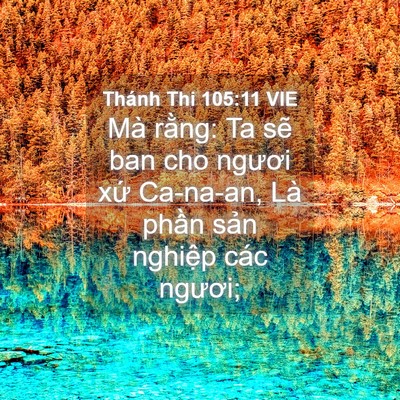 Picture 04 - Thánh Thi 105:11 VIE - Mà rằng: Ta sẽ ban cho ngươi xứ - Bible Verse Picture