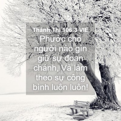 Picture 04 - Thánh Thi 106:3 VIE - Phước cho người nào gìn giữ sự đoan - Bible Verse Picture