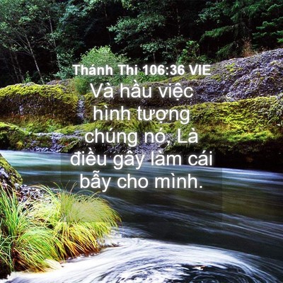 Picture 04 - Thánh Thi 106:36 VIE - Và hầu việc hình tượng chúng nó, Là - Bible Verse Picture