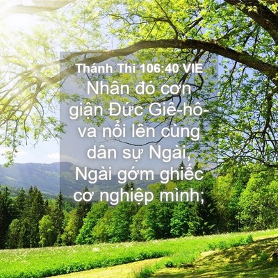 Picture 04 - Thánh Thi 106:40 VIE - Nhân đó cơn giận Đức Giê-hô-va nổi - Bible Verse Picture