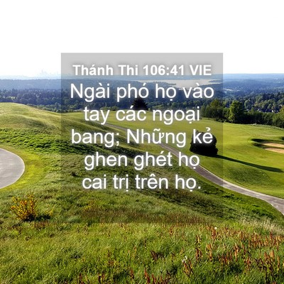 Picture 04 - Thánh Thi 106:41 VIE - Ngài phó họ vào tay các ngoại bang; - Bible Verse Picture