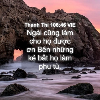 Picture 04 - Thánh Thi 106:46 VIE - Ngài cũng làm cho họ được ơn Bên - Bible Verse Picture