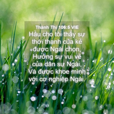 Picture 04 - Thánh Thi 106:5 VIE - Hầu cho tôi thấy sự thới thạnh của - Bible Verse Picture