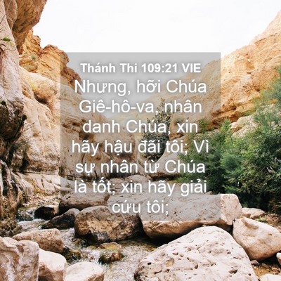 Picture 04 - Thánh Thi 109:21 VIE - Nhưng, hỡi Chúa Giê-hô-va, nhân danh - Bible Verse Picture