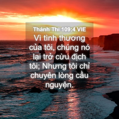 Picture 04 - Thánh Thi 109:4 VIE - Vì tình thương của tôi, chúng nó lại - Bible Verse Picture