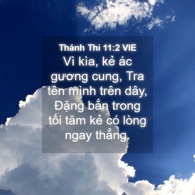 Picture 04 - Thánh Thi 11:2 VIE - Vì kìa, kẻ ác gương cung, Tra tên mình - Bible Verse Picture