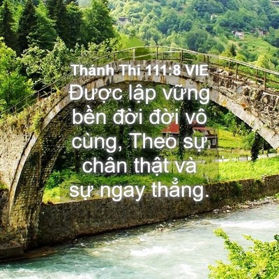 Picture 04 - Thánh Thi 111:8 VIE - Được lập vững bền đời đời vô - Bible Verse Picture