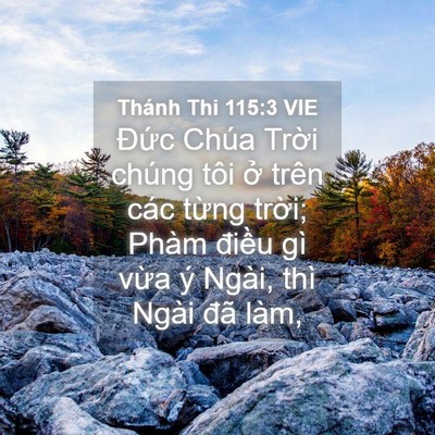 Picture 04 - Thánh Thi 115:3 VIE - Đức Chúa Trời chúng tôi ở trên các - Bible Verse Picture