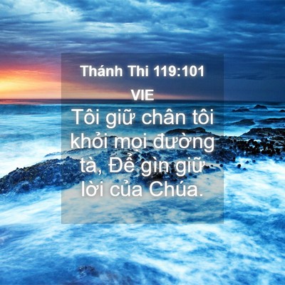 Picture 04 - Thánh Thi 119:101 VIE - Tôi giữ chân tôi khỏi mọi đường tà, - Bible Verse Picture