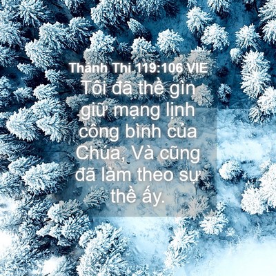 Picture 04 - Thánh Thi 119:106 VIE - Tôi đã thề gìn giữ mạng lịnh công - Bible Verse Picture