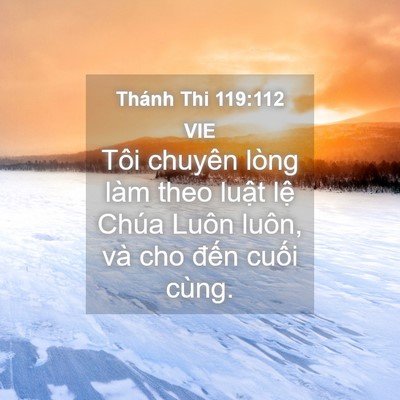 Picture 04 - Thánh Thi 119:112 VIE - Tôi chuyên lòng làm theo luật lệ Chúa - Bible Verse Picture