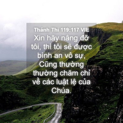 Picture 04 - Thánh Thi 119:117 VIE - Xin hãy nâng đỡ tôi, thì tôi sẽ - Bible Verse Picture