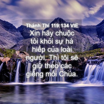 Picture 04 - Thánh Thi 119:134 VIE - Xin hãy chuộc tôi khỏi sự hà hiếp - Bible Verse Picture