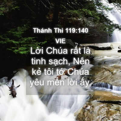 Picture 04 - Thánh Thi 119:140 VIE - Lời Chúa rất là tinh sạch, Nên kẻ tôi - Bible Verse Picture