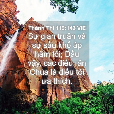 Picture 04 - Thánh Thi 119:143 VIE - Sự gian truân và sự sầu khổ áp hãm - Bible Verse Picture